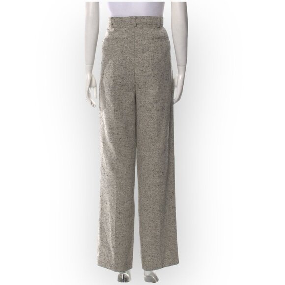 Tory Burch Wide Leg Tweed Pants Size 10 - Picture 2 of 11